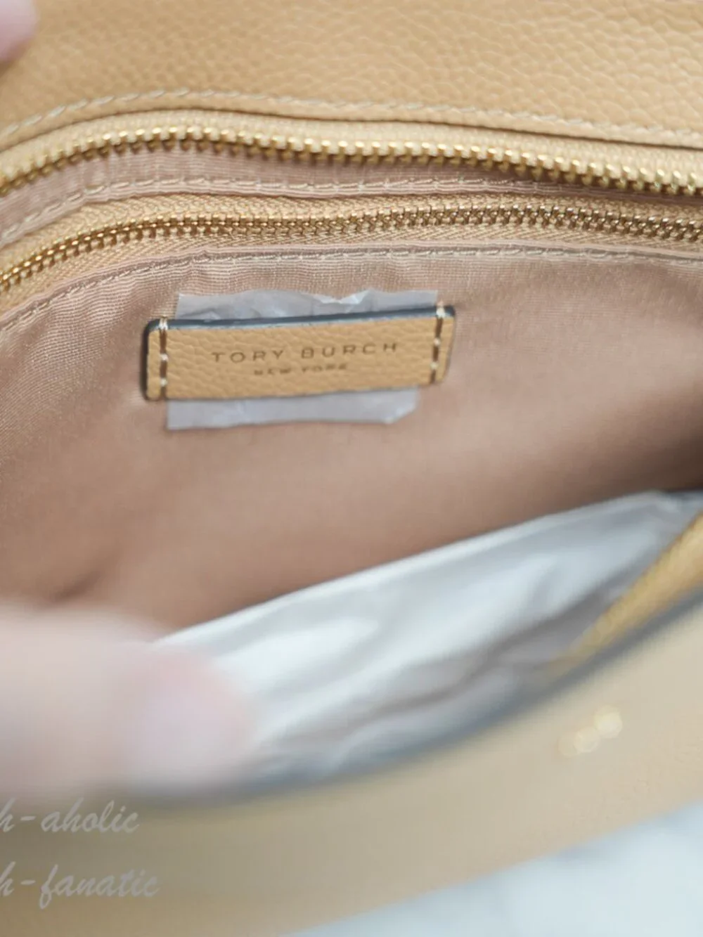 Tory Burch Blake Swingpack Leather Crossbody Messenger 176874 Warm Biscuit NWT